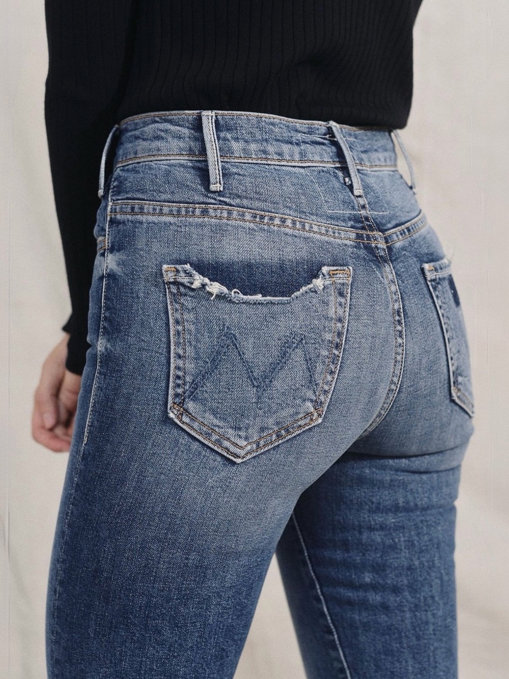 MOTHER SUPERIOR The Hustler Ankle Fray Jeans Size 25